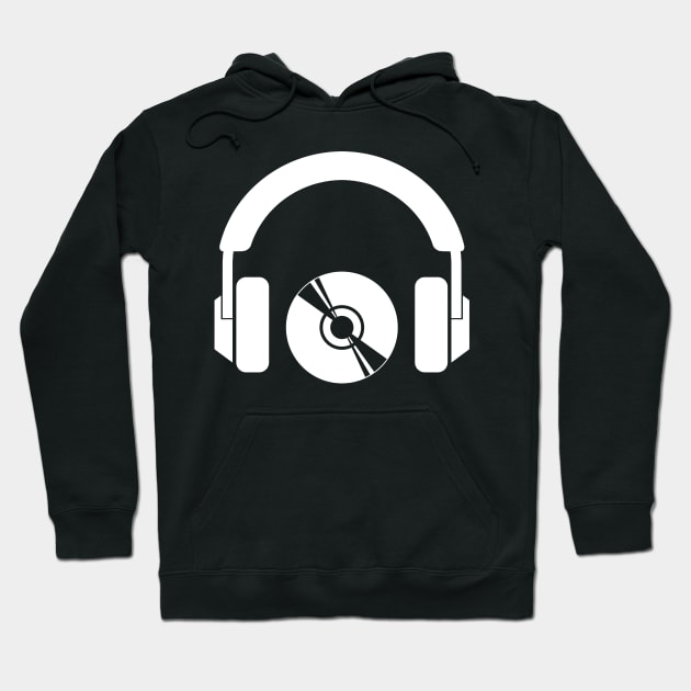 Music Lover - Headphones and Compact Disc Hoodie by Mclickster